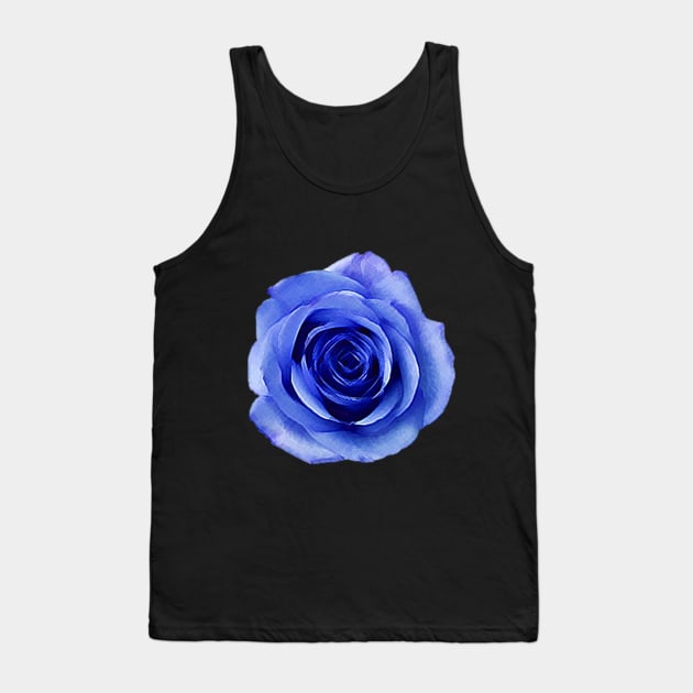 Blue Rose Tank Top by H's Tee Shop